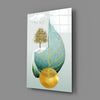 Tree on a Leaf Glass Wall Art by Insigneart USA