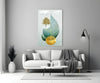 Tree on a Leaf Glass Wall Art by Insigneart USA