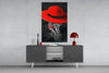 Scarlet Hat Glass Wall Art by Insigneart USA
