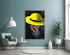 Yellow Hat Glass Wall Art by Insigneart USA
