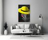 Yellow Hat Glass Wall Art by Insigneart USA