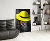 Yellow Hat Glass Wall Art by Insigneart USA