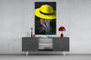 Yellow Hat Glass Wall Art by Insigneart USA