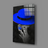 Blue Hat Glass Wall Art by Insigneart USA