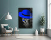 Blue Hat Glass Wall Art by Insigneart USA