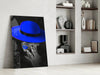 Blue Hat Glass Wall Art by Insigneart USA