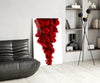 Red Layers Glass Wall Art
