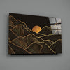 Moon and Mountains Glass Wall Art by Insigneart USA