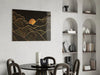 Moon and Mountains Glass Wall Art by Insigneart USA