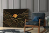 Moon and Mountains Glass Wall Art by Insigneart USA