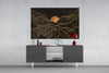 Moon and Mountains Glass Wall Art by Insigneart USA