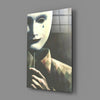 Mask the Sadness Glass Wall Art by Insigneart USA