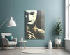 Mask the Sadness Glass Wall Art by Insigneart USA