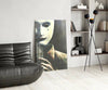 Mask the Sadness Glass Wall Art by Insigneart USA