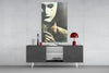 Mask the Sadness Glass Wall Art by Insigneart USA