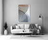 Lines of Waves Glass Wall Art by Insigneart USA