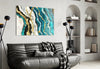 Marble Waves Glass Wall Art by Insigneart USA