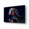 Red Indian Glass Wall Art by Insigneart USA