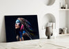 Red Indian Glass Wall Art by Insigneart USA