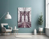 Brooklyn Bridge Glass Wall Art by Insigneart USA