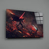 Darth Vader vs Ahsoka Tano Glass Wall Art by Insigneart USA