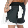 Camo Running Shorts Men Gym Sports Shorts 2 In 1 Quick Dry Workout Training Gym Fitness Jogging Short Pants Summer Men Shorts Men's Running Gym Shorts Breathable with Pockets Quick Dry Sportswear by Stevvex