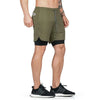 Camo Running Shorts Men Gym Sports Shorts 2 In 1 Quick Dry Workout Training Gym Fitness Jogging Short Pants Summer Men Shorts Men's Running Gym Shorts Breathable with Pockets Quick Dry Sportswear by Stevvex