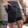 Camo Running Shorts Men Gym Sports Shorts 2 In 1 Quick Dry Workout Training Gym Fitness Jogging Short Pants Summer Men Shorts Men's Running Gym Shorts Breathable with Pockets Quick Dry Sportswear by Stevvex