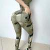 Camouflage Yoga Pants With Pockets Women Fitness Leggings Workout Sports Pocket Women Green Leggings Slim Skinny Gym Leggings Pants Push Up Elastic Slim Pants For Autumn And Winter by Stevvex