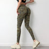 Camouflage Yoga Pants With Pockets Women Fitness Leggings Workout Sports Pocket Women Green Leggings Slim Skinny Gym Leggings Pants Push Up Elastic Slim Pants For Autumn And Winter by Stevvex