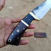 Gut hook knife with wood and brass handle. by JW SteelCrafts