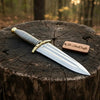 Handmade Carbon Steel Dagger Knife with Mirror Polished Blade by JW SteelCrafts