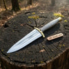 Handmade Carbon Steel Dagger Knife with Mirror Polished Blade by JW SteelCrafts