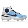 "Carolina Glitter" Nike Alpha Huarache Elite 3 Mid Cleats by Stadium Custom Kicks