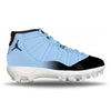 "Carolina" Jordan 11 Retro TD Football Cleats by Stadium Custom Kicks
