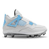 "Carolina" Jordan 4 Retro MCS Cleats by Stadium Custom Kicks