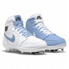 "Carolina Mismatch" Jordan 1 Retro Cleats by Stadium Custom Kicks