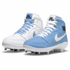 "Carolina Mismatch" Jordan 1 Retro Cleats by Stadium Custom Kicks