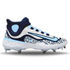 "Carolina" Nike Alpha Huarache Elite 4 Mid Cleats by Stadium Custom Kicks