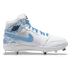 "Carolina Paisley" Jordan 1 Retro Cleats by Stadium Custom Kicks