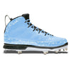 "Carolina Splatter" Jordan 9 Retro Cleats by Stadium Custom Kicks