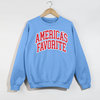 America’s Favorite Patriotic Crewneck Sweatshirt | Retro USA Graphic Sweatshirt by Hey Jude Graphic Tees