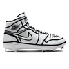 "Cartoon Lines" Jordan 1 Retro Cleats by Stadium Custom Kicks