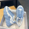 Casual Womens Blue Sneakers High Heels Platform Sports Shoes Autumn Thick Bottom Walking Breathable Vulcanized Shoes Luxury Tennis Sneakers Trainers Lace Up Fashion Design by Stevvex
