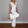 Women's Pleated Vest & Pants Set – Metal Buckle Detail by FitiqueFit