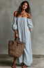 Women's Off-Shoulder Long-Sleeve Maxi Dress by FitiqueFit