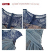 Ladies Round Neck Slim Mesh Open Dress