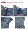 Ladies Round Neck Slim Mesh Open Dress