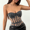 Women's Polka Dot Pink Soft And Seductive Waist Shaping Tube Top by My Store