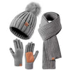 9-color Men's And Women's Knitted Hat Scarf Gloves by My Store